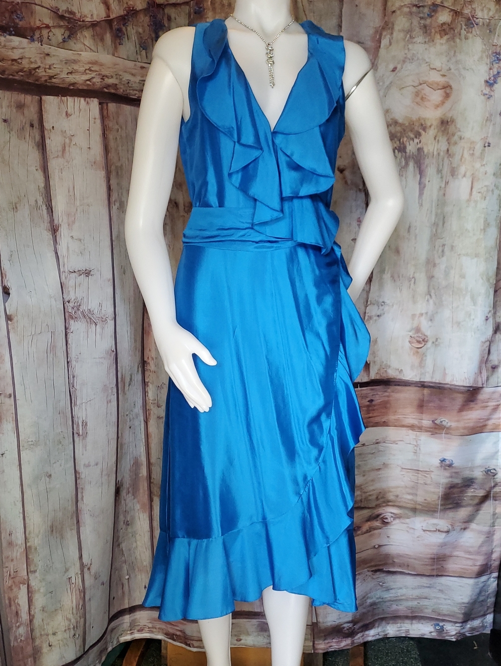 Lauren Ralph Lauren Dress 8 Silk Wrap Around